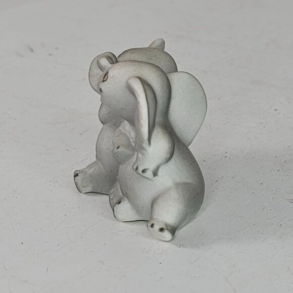 Vintage Freeman George Good Ceramic Kissing Elephant Couple Figurine Miniature - Picture 5 of 8